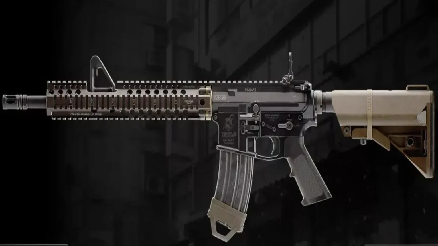 COD MW4 – Best Low Recoil M4 Loadout Image of MW4 M4 assault rifle on a black background