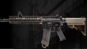 Image of MW4 M4 assault rifle on a black background