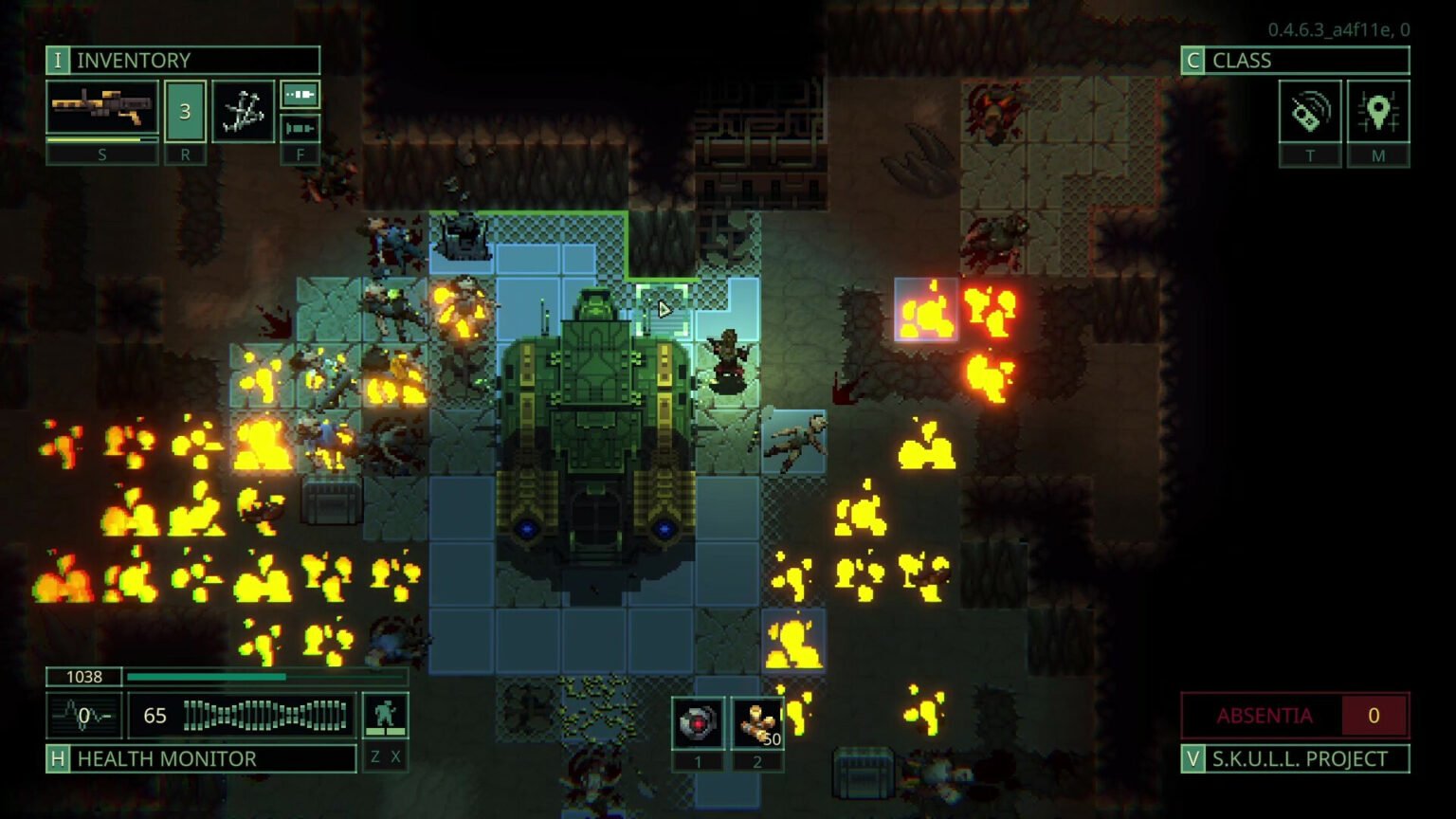An image showing the gameplay of Quasimorph.