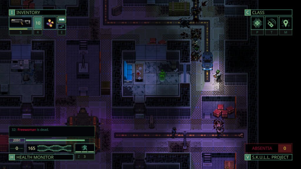 An image showing the gameplay of Quasimorph.