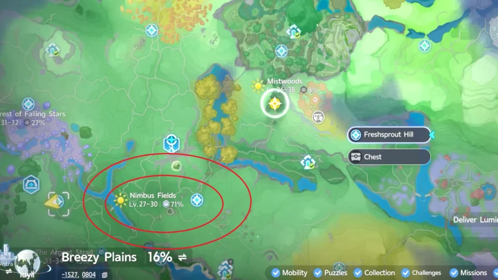 Amiino Mistwood Nimbus Field Location