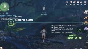Binding Oath quest completed in Aniimo