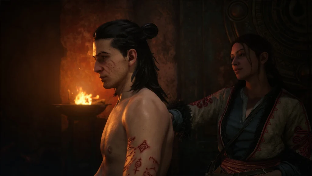 What to do first in The Blood of Dawnwalker Prologue | | GamesHorizon Blood of Dawnwalker Treating Wound Image