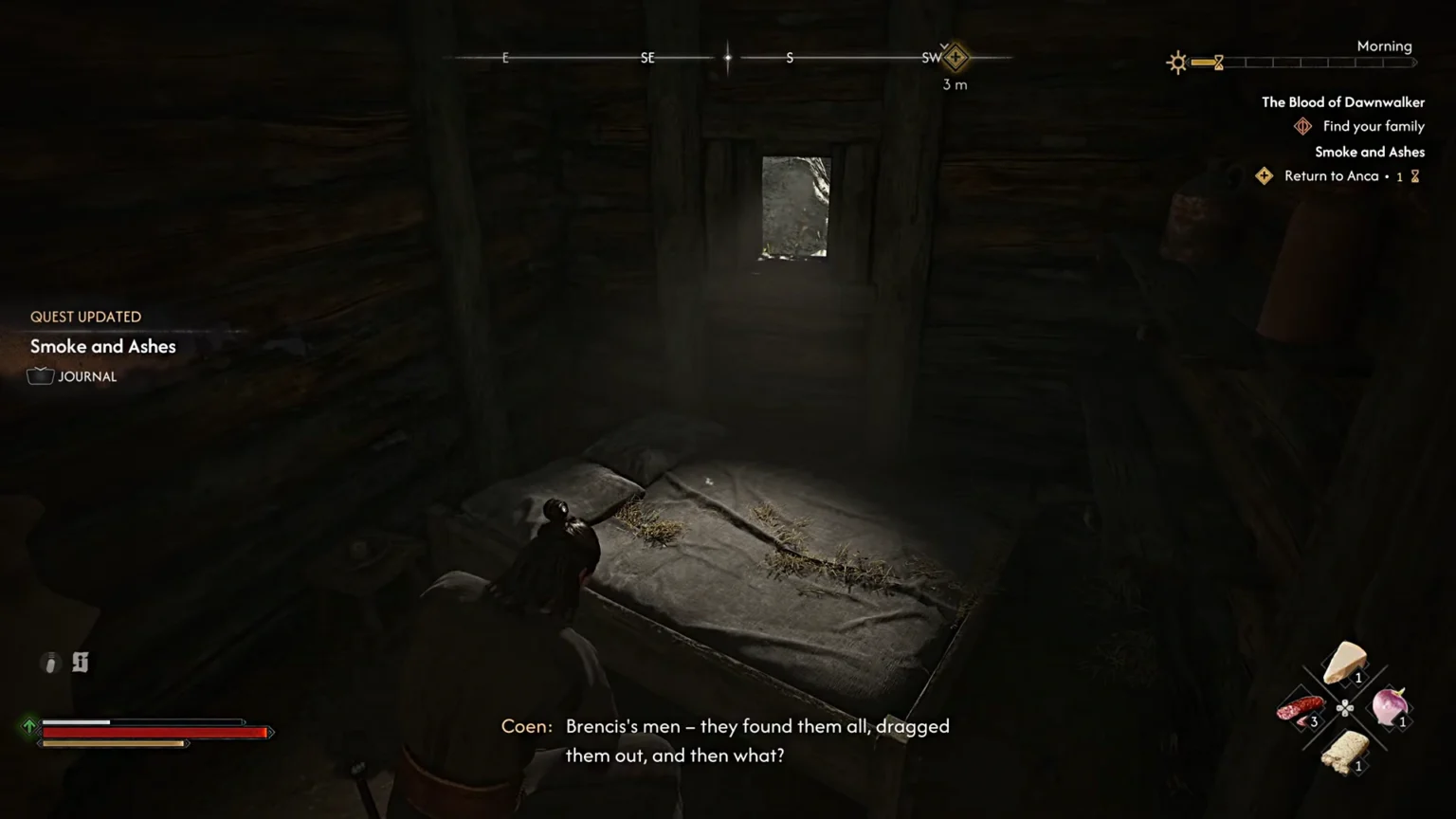 Blood of the Dawnwalker Search Your Family Home Bed Interaction