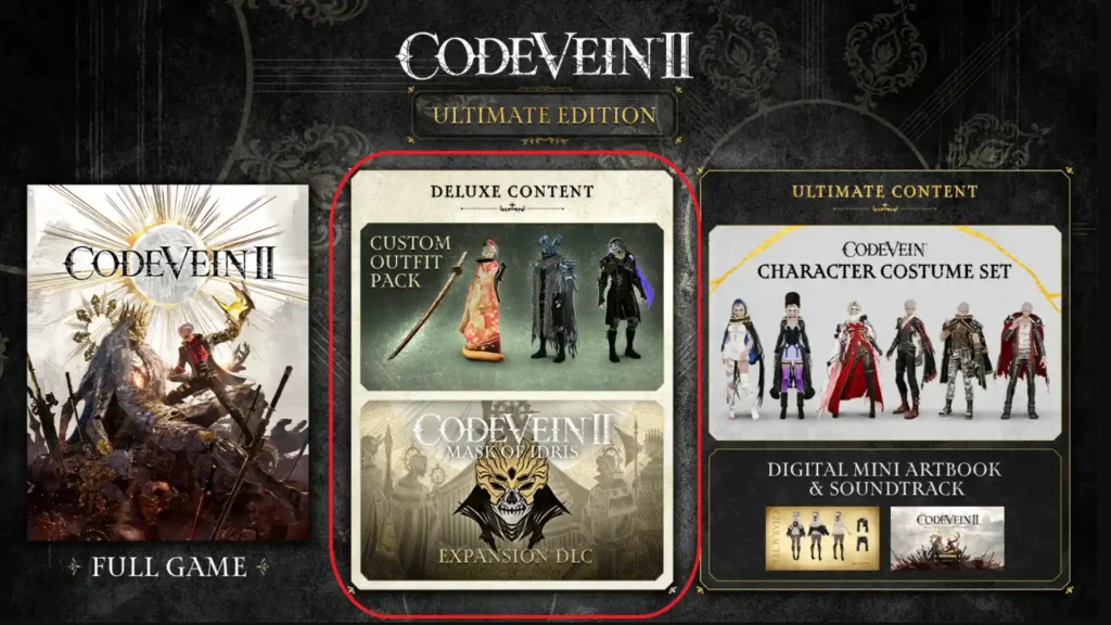 Code Vein 2 Editions