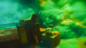 Dylan after eating a mold in Control Resonant
