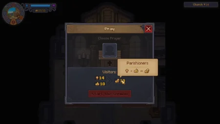 Graveyard Keeper 2 Church Start the Sermon Screen