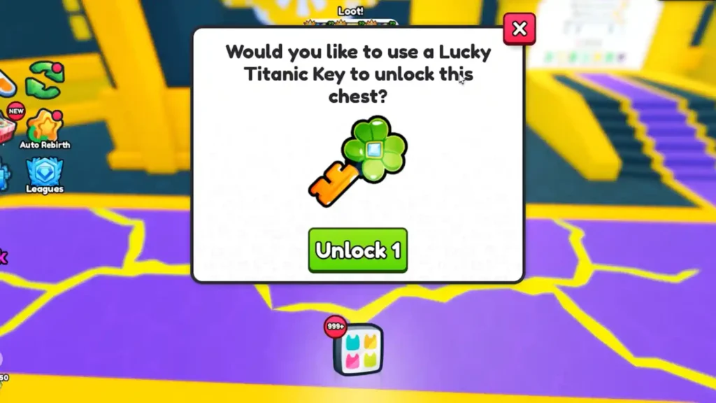 Lucky Titanic Key in Pet Simulator 99