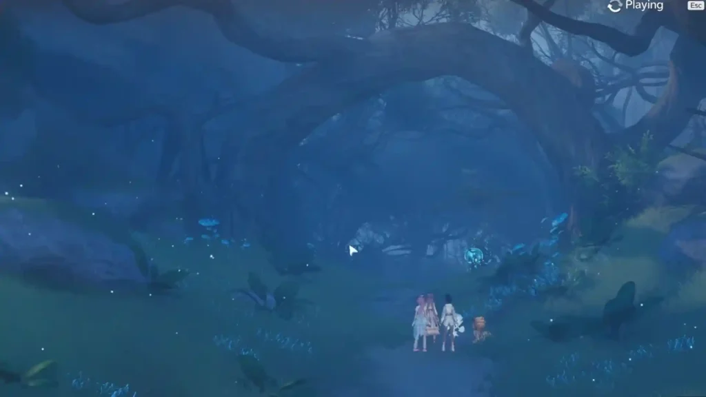 Aniimo - Ancient Sacred Fragrance Quest Walkthrough | Aniimo | GamesHorizon Nicole, Sunia, and Pathfinder in Mistwoods in Aniimo