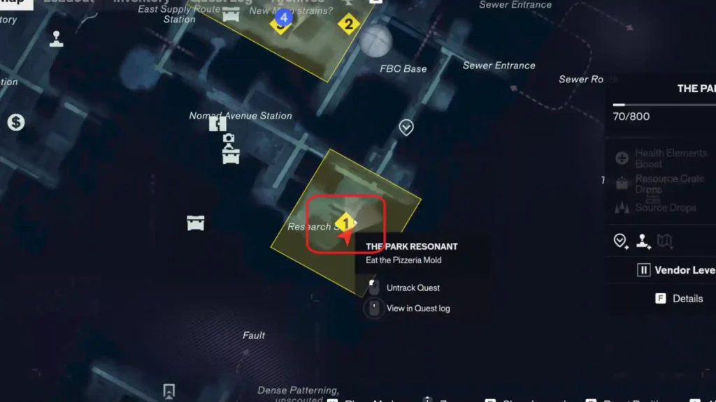 Pizza Place Mold Location