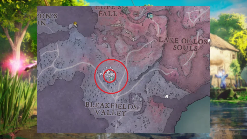 RuneScape Dragonwilds Bleakfields Valley Location for Base