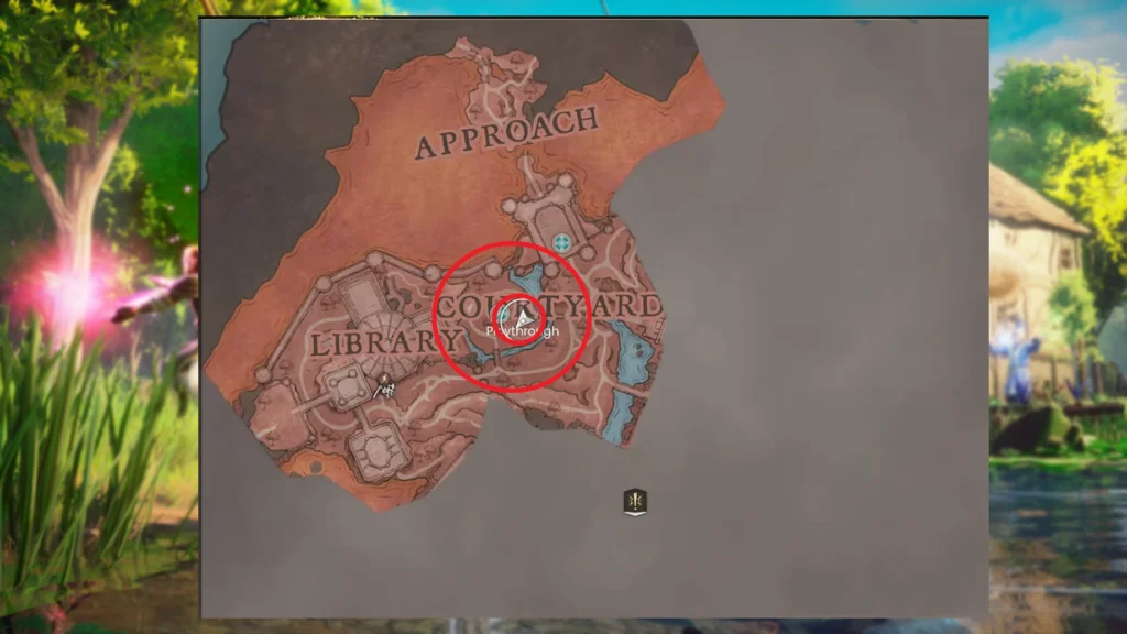 RuneScape Dragonwilds Courtyard Map Location for Base