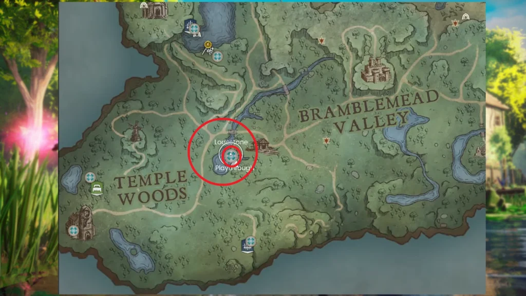 RuneScape Dragonwilds Temple Woods Location for Base