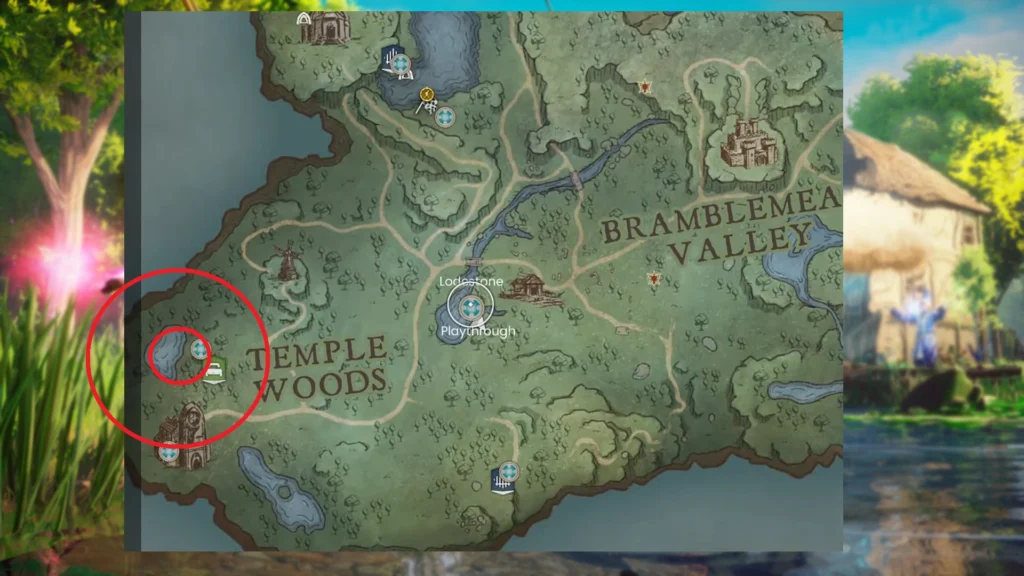 RuneScape Dragonwilds Temple Woods Second Spot Location for Base