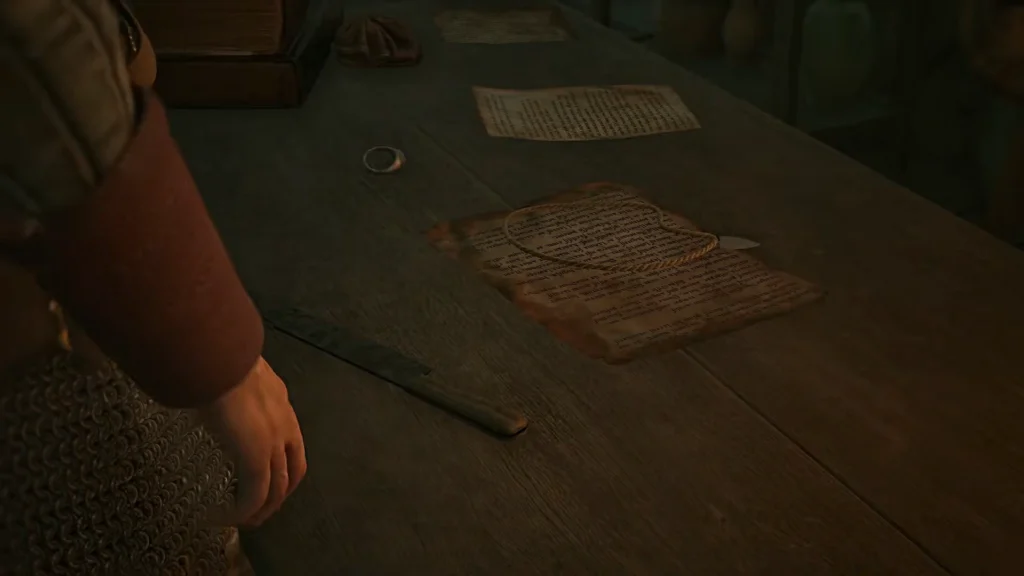 The Blood of Dawnwalker - Andrei's Memento Right Answers | | GamesHorizon The Blood of Dawnwalker Andrei heirloom on table