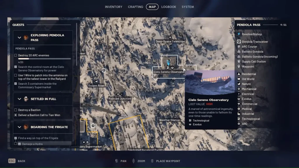 ARC Raiders Pendola Pass Locked Door Locations Observatory Key