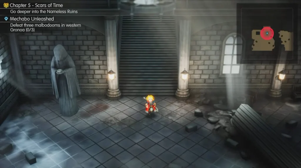 Final Fantasy Resonance Nameless Ruins Statue Locked Chest Riddle Solution Statue Puzzle Second Statue of a Withered Horse