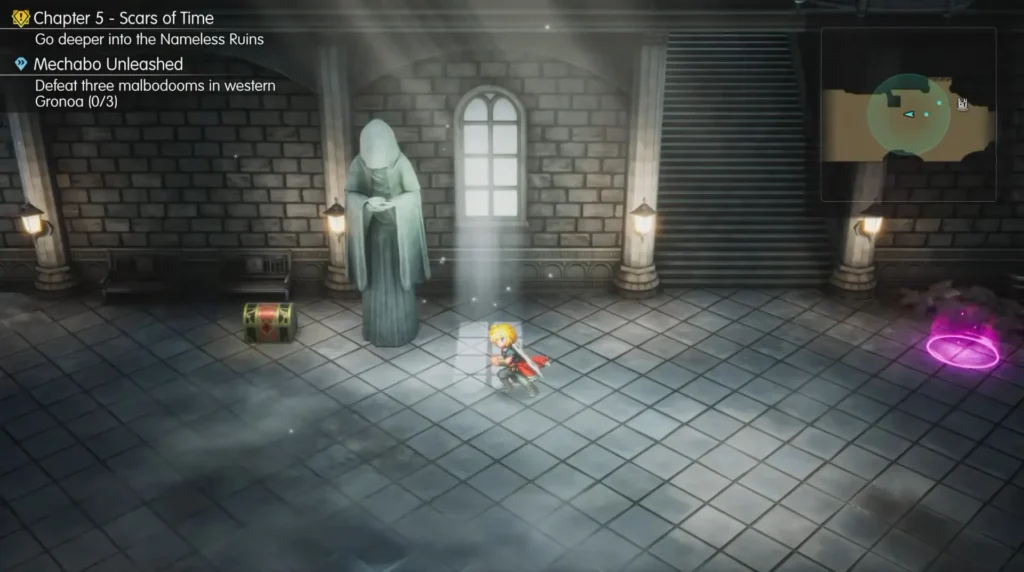 Final Fantasy Resonance Nameless Ruins Statue Locked Chest Riddle Solution Statue Puzzle