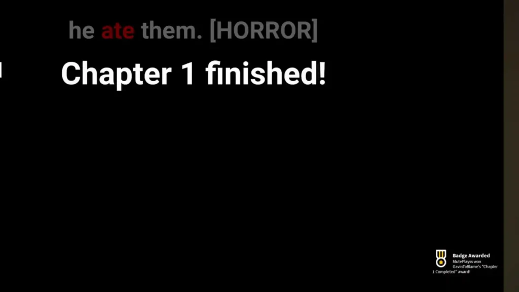 Chapter 1 Finished Badge