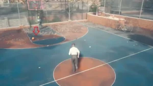 Control Resonant large resource crate under basketball hoop