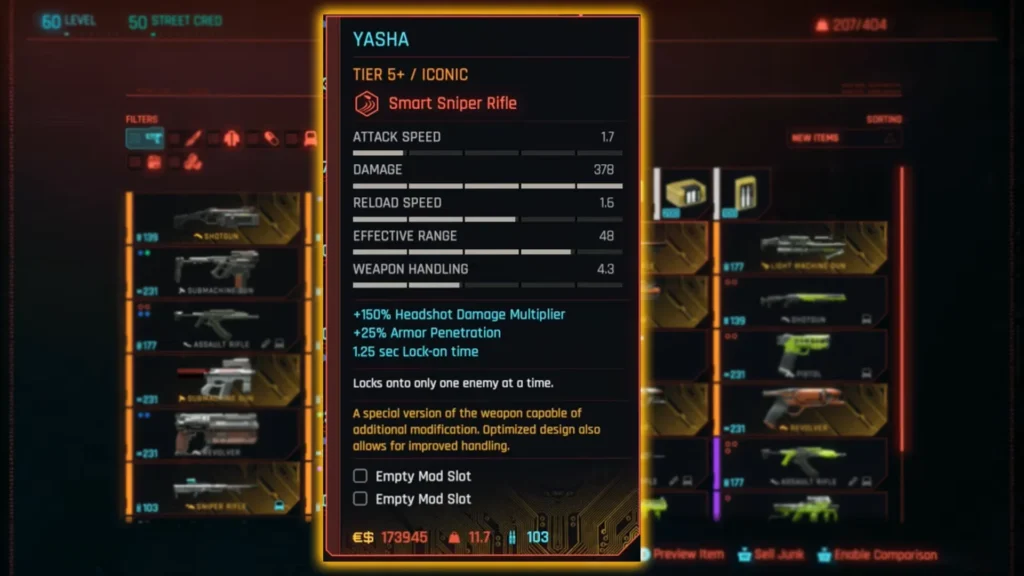 Cyberpunk 2077 Yasha Smart Sniper Rifle Feature Image