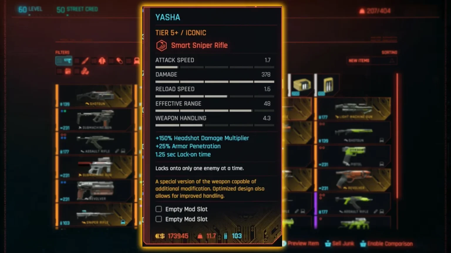 Cyberpunk 2077 Yasha Smart Sniper Rifle Feature Image
