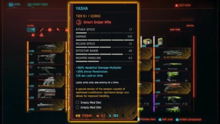 Cyberpunk 2077 Yasha Smart Sniper Rifle Feature Image