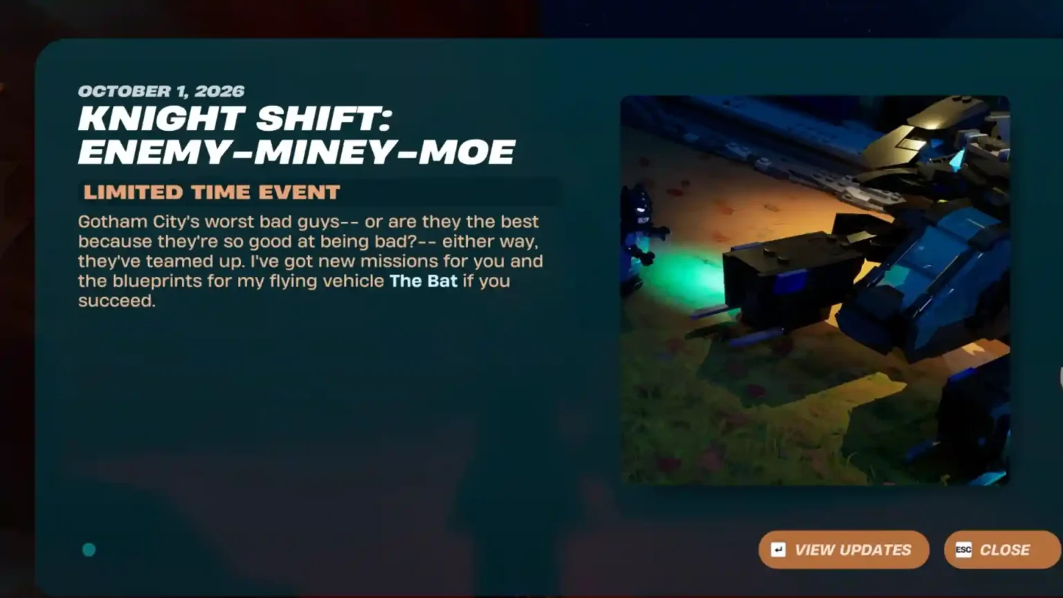 LEGO Fortnite – How to Unlock The Bat LEGO Fortnite The Bat event