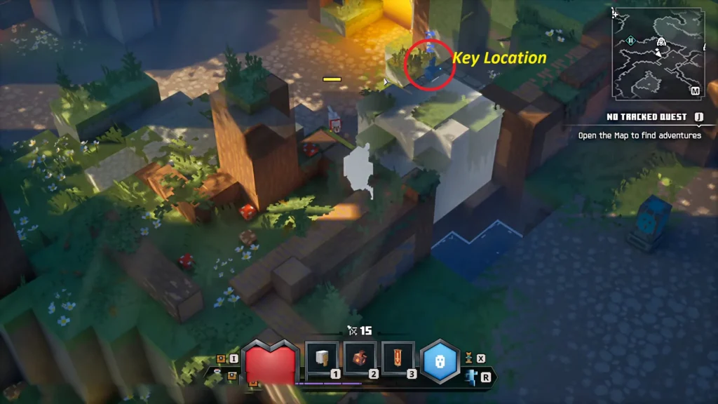 Minecraft Dungeons 2 Blue Gate Key Highlight