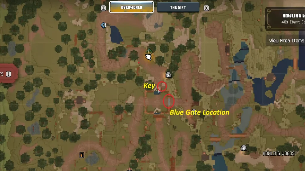 Minecraft Dungeons 2 Blue Gate Location on Map