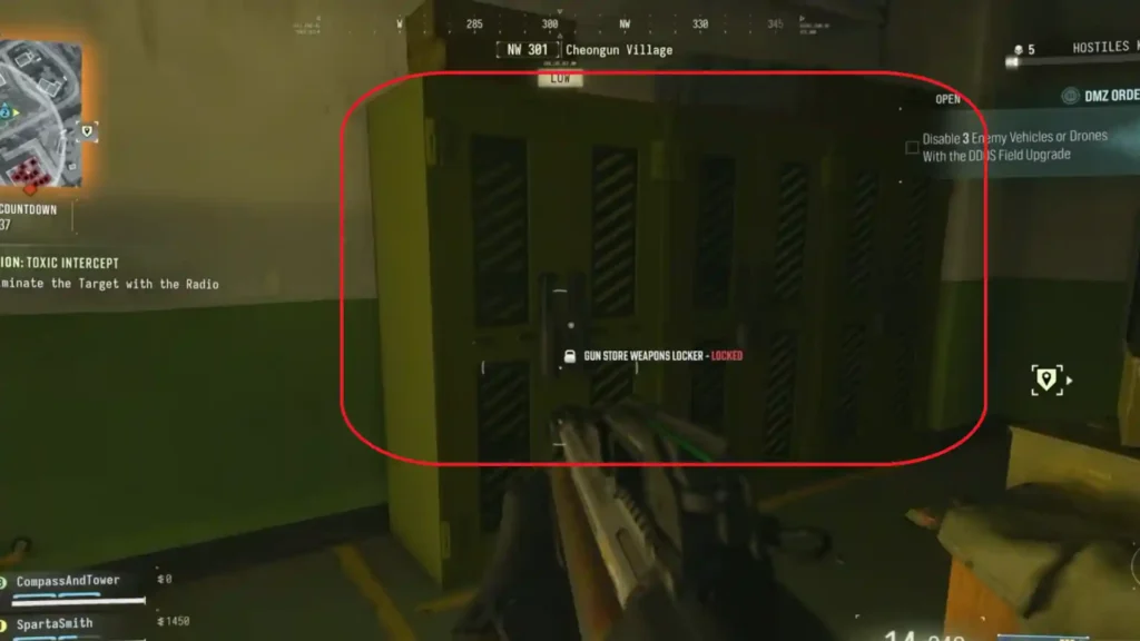 Modern Warfare 4 DMZ three gun lockers