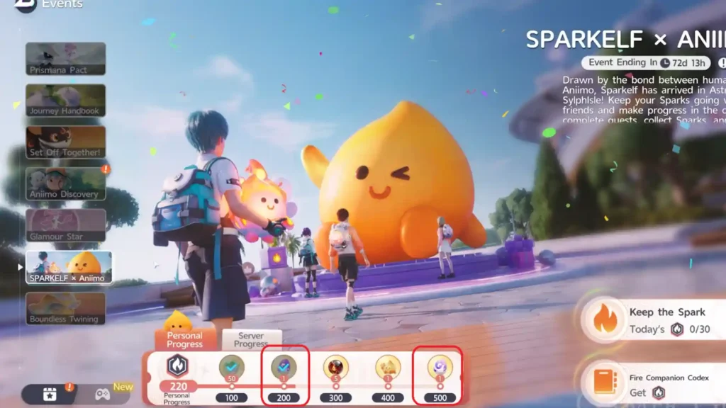 Grinding Personal Spark Points in Aniimo