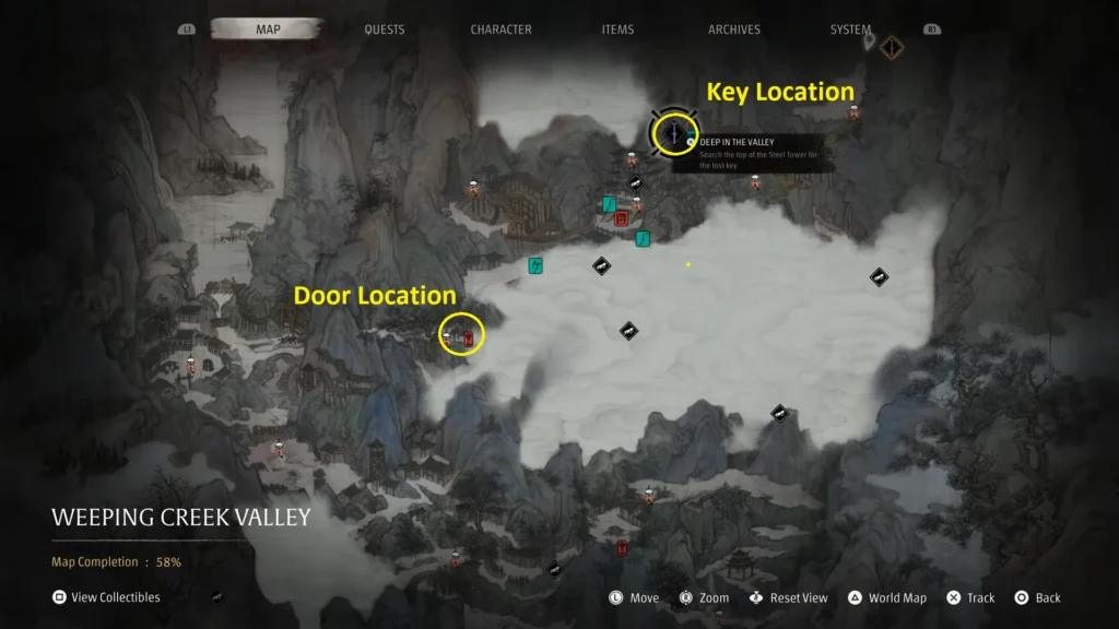 Phantom Blade Zero - How to Open The Creek Valley Plains Locked Door | | GamesHorizon Phantom Blade Zero Weeping Creek Valley Map