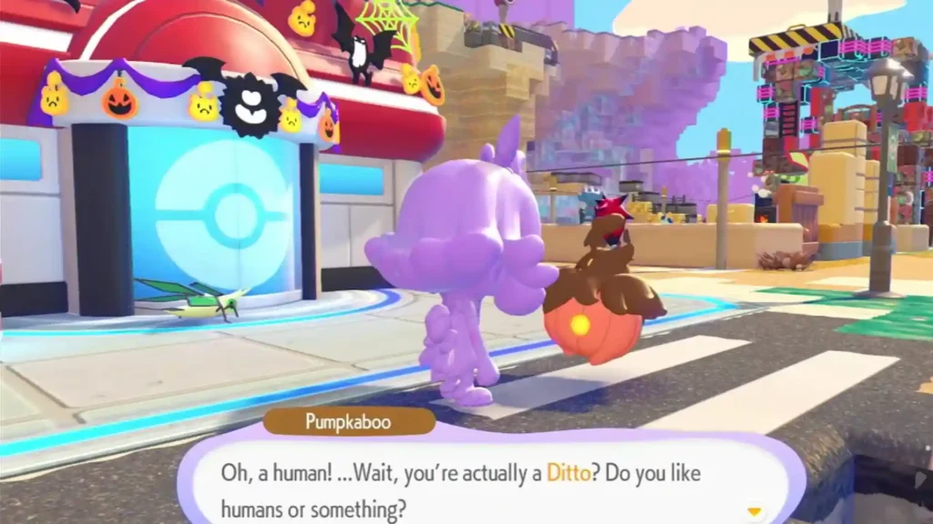 Pokémon Pokopia Befriending Pumpkaboo